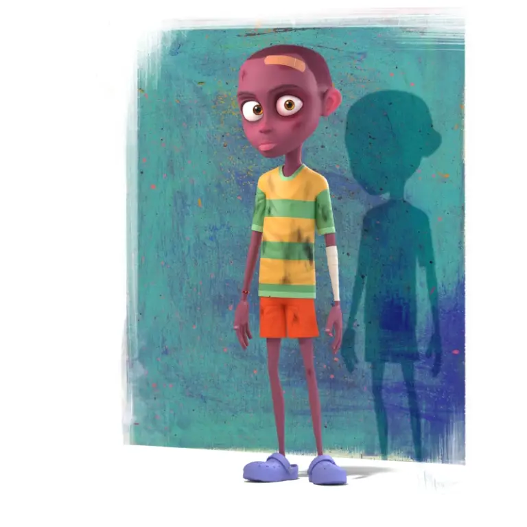 niño con camiseta a rayas